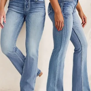 Women's Slim Fit Flare Jeans - Stylish Bell Bottom Pants for a Chic Look